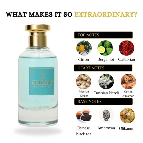 ⁦Celesto Turquoise Riiffs Perfumes 100 ML⁩ – תמונה ⁦3⁩
